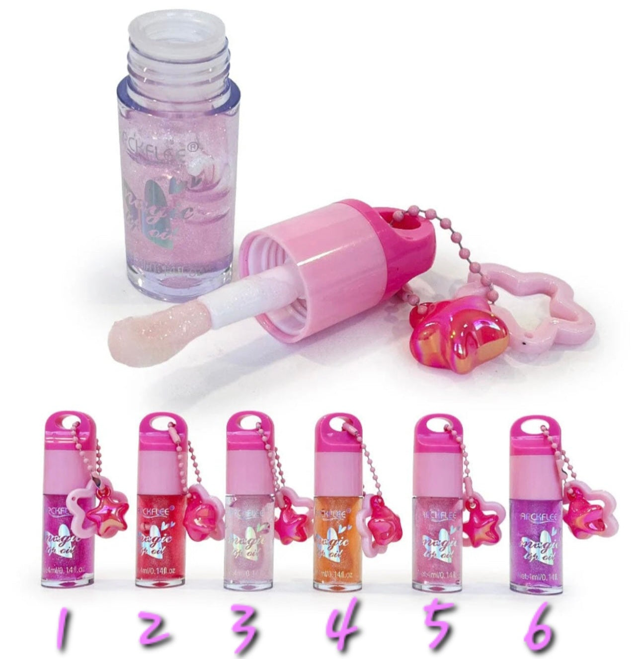 Lip gloss estrella con Llavero