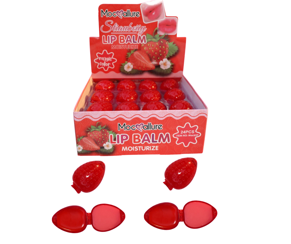 Lip balm fresita dobles(Caja de 24 piezas