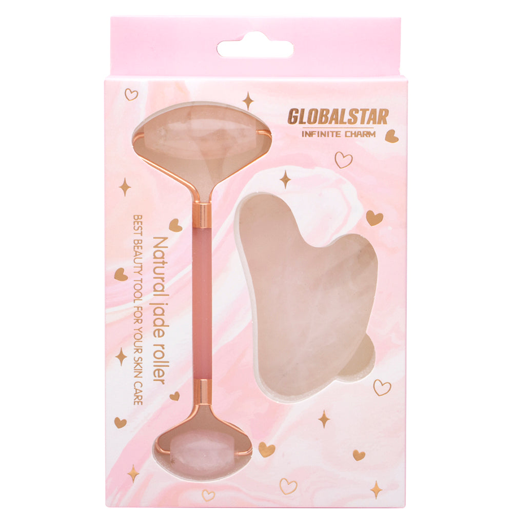 Set de rodillo facial jade