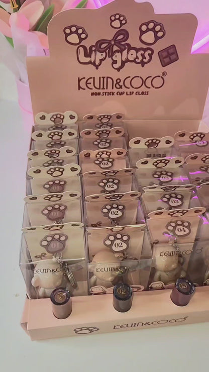 Labial mate Oso con llavero