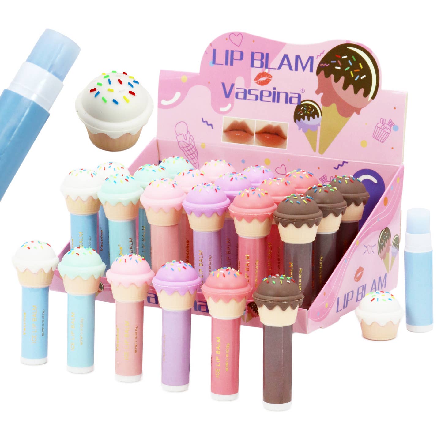 Lip balm copa de helado Vaseina- Sin ph