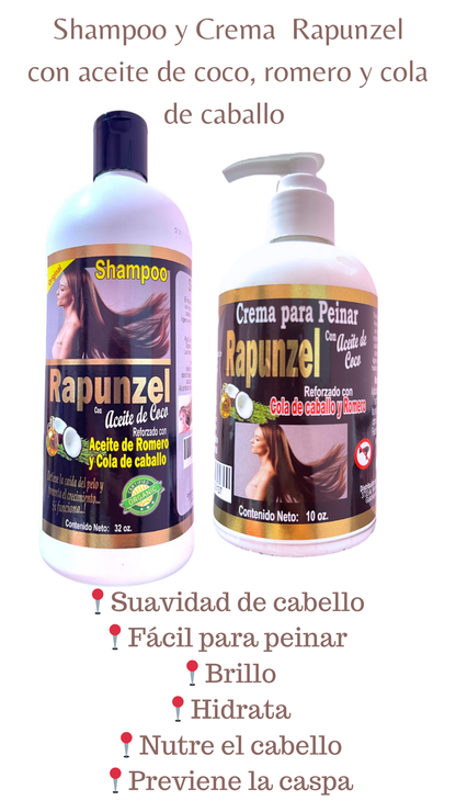 SHAMPOO+ CREMA+CEPILLO DESENREDANTE GRATIS