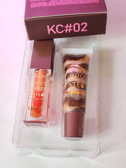 Set de brillo labial de chocolate