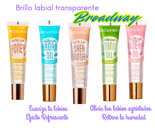 Brillo labial Broadway con productos naturales