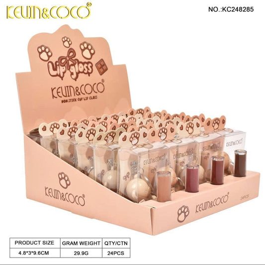 Labial mate Oso con llavero (Caja de 24 Unidades)