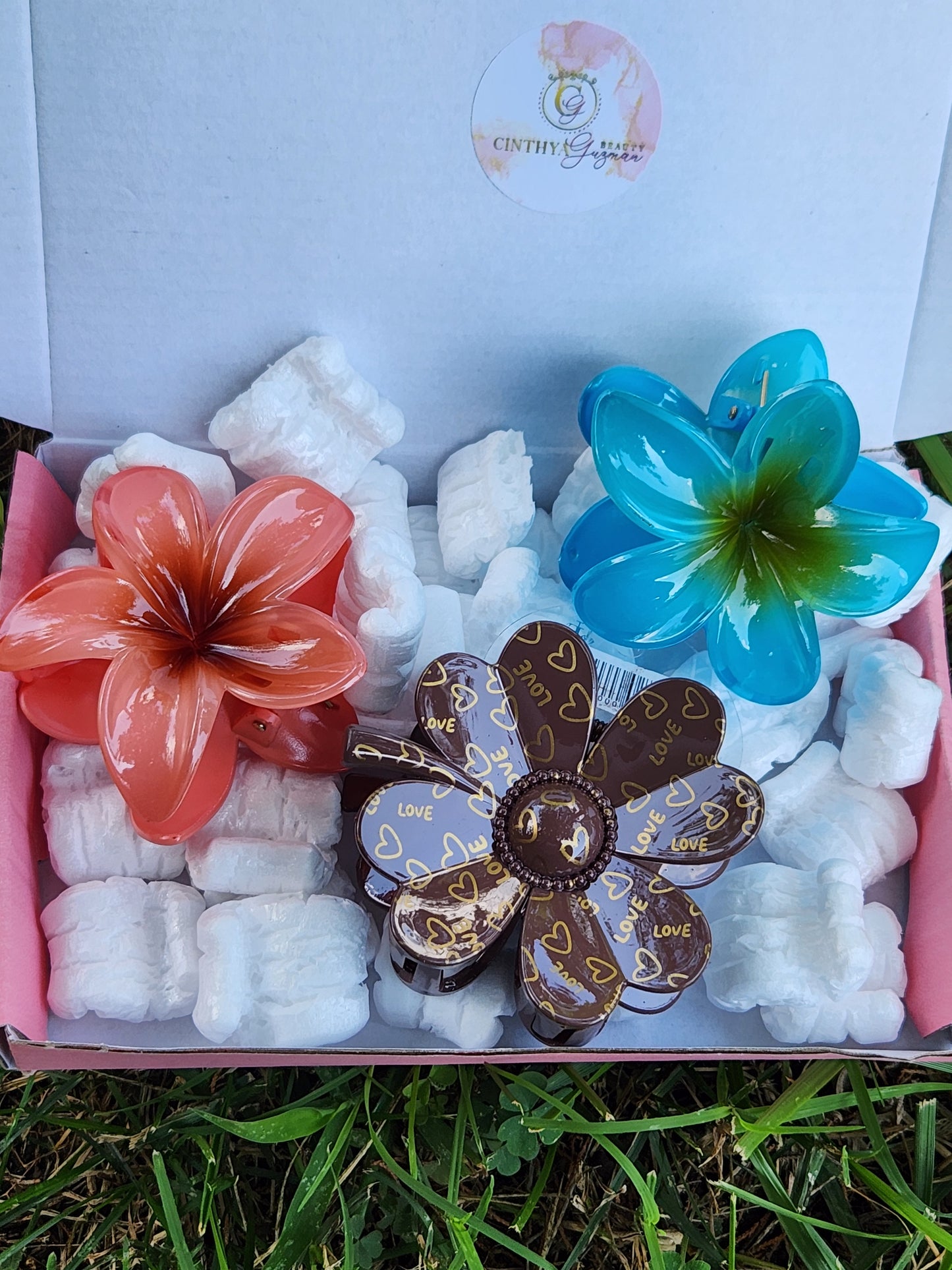 Caja de pinzas para el cabello