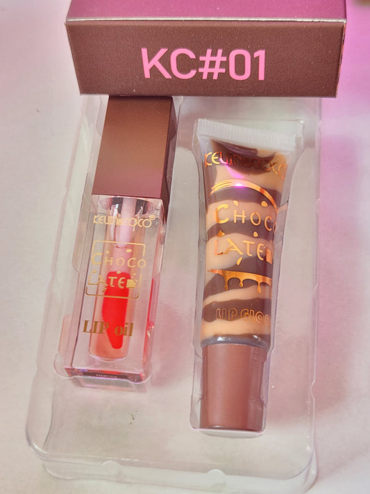 Set de brillo labial de chocolate