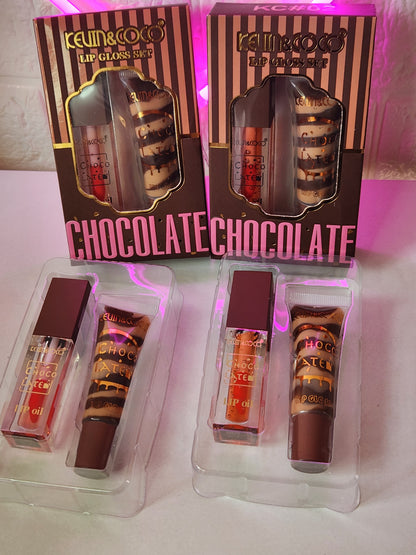 Set de brillo labial de chocolate